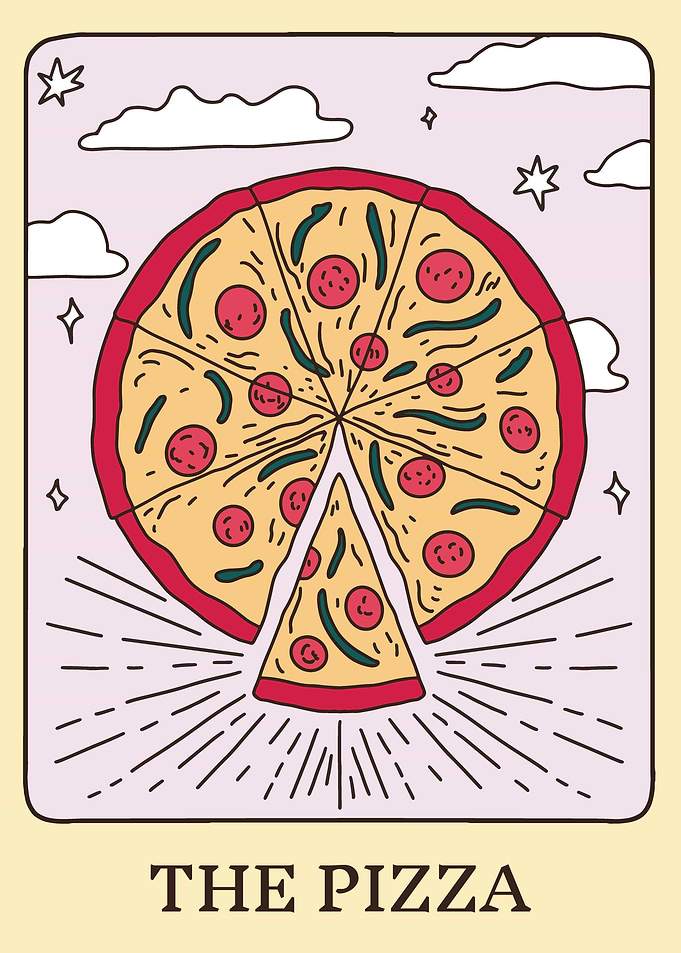 Pizza Tarot Card