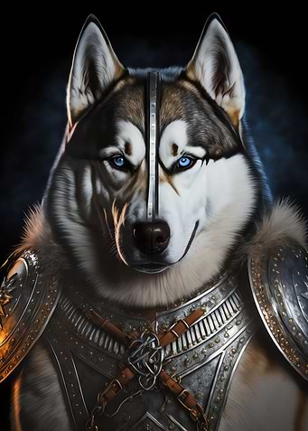 Siberian Husky Warrior