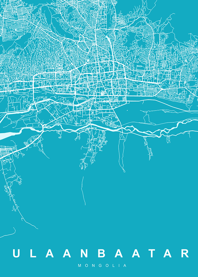 ULAANBAATAR Map MONGOLIA