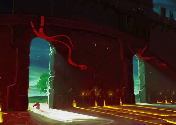 Old skull temple