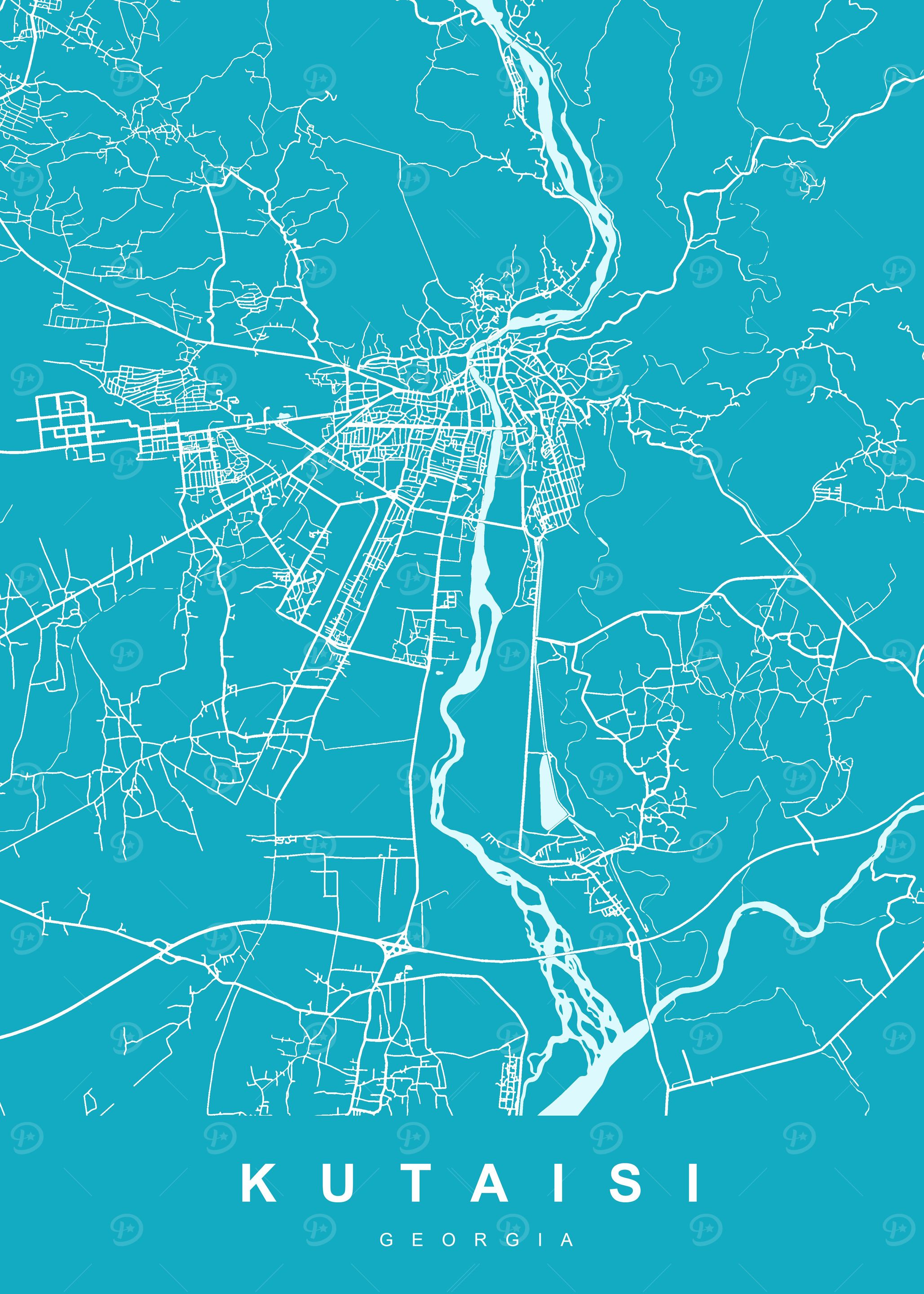 KUTAISI Map GEORGIA