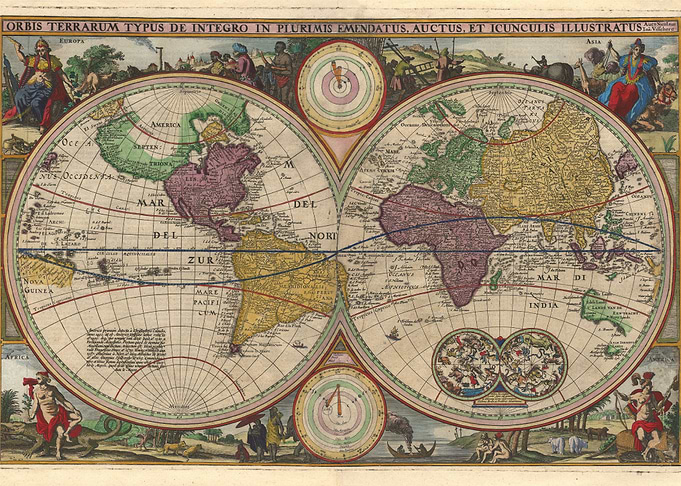 Vintage Map of the World