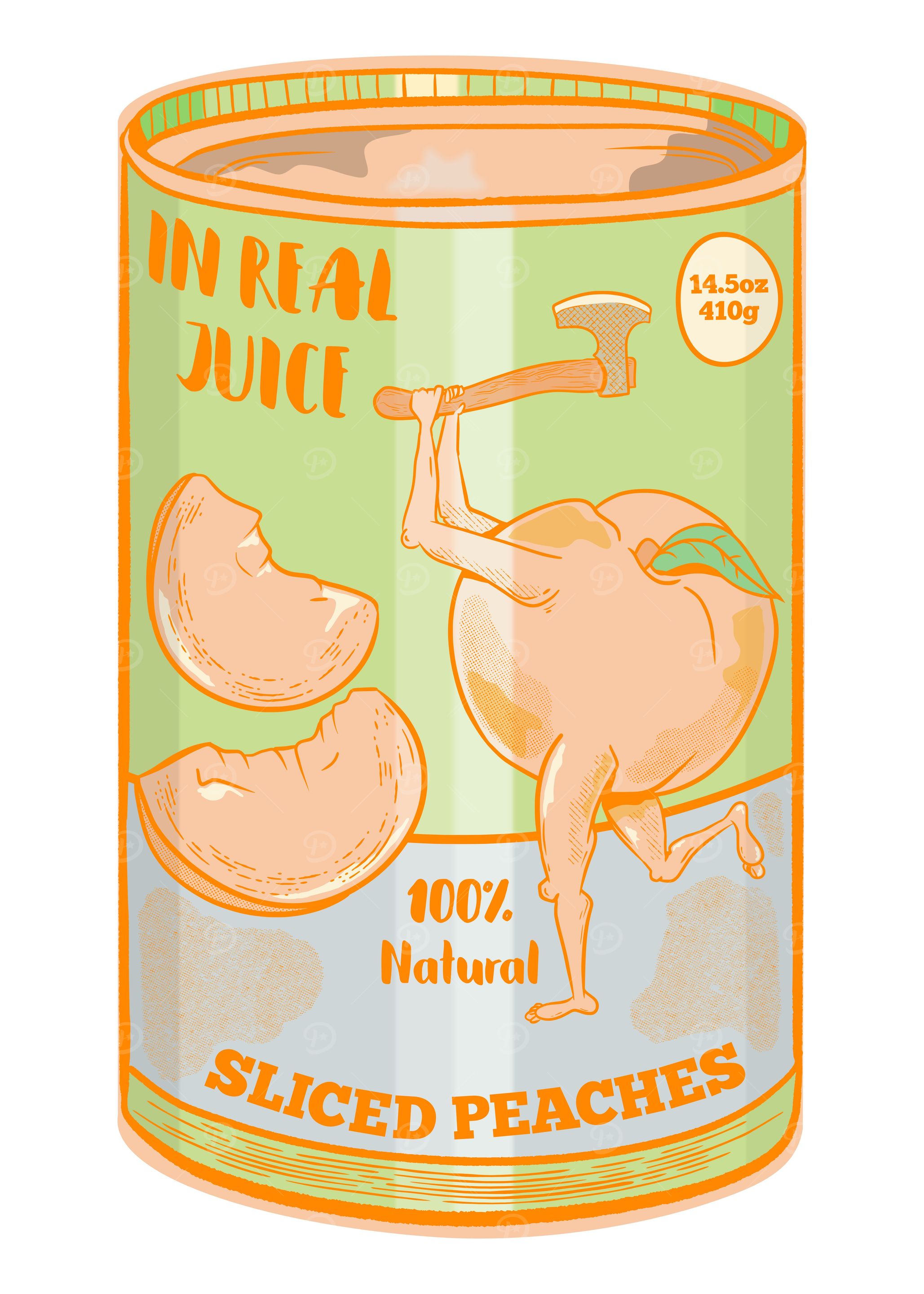 tin of peaches