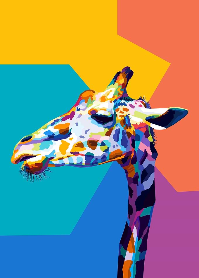 Giraffe Pop art