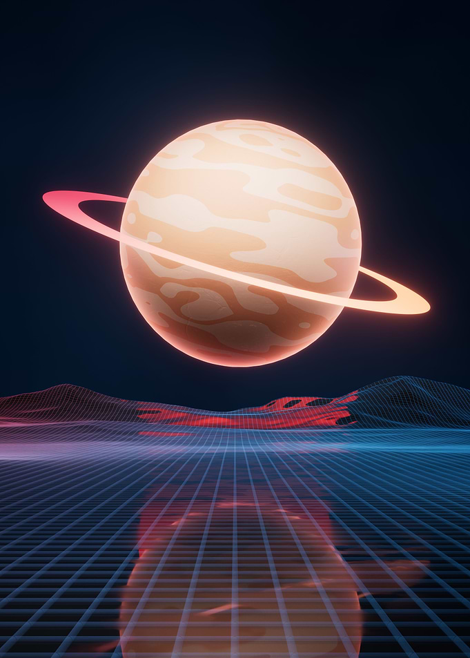 Retrowave Saturn