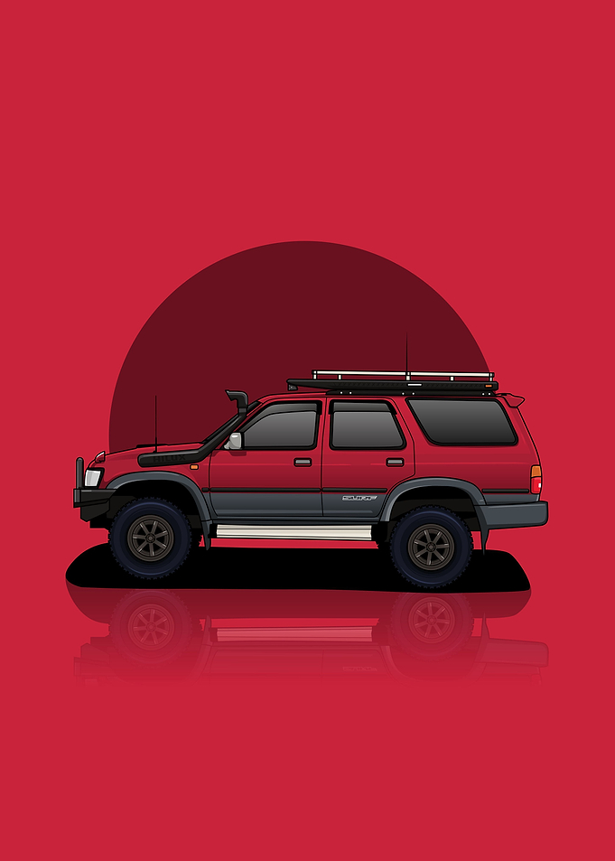 Art Car toyota surf red