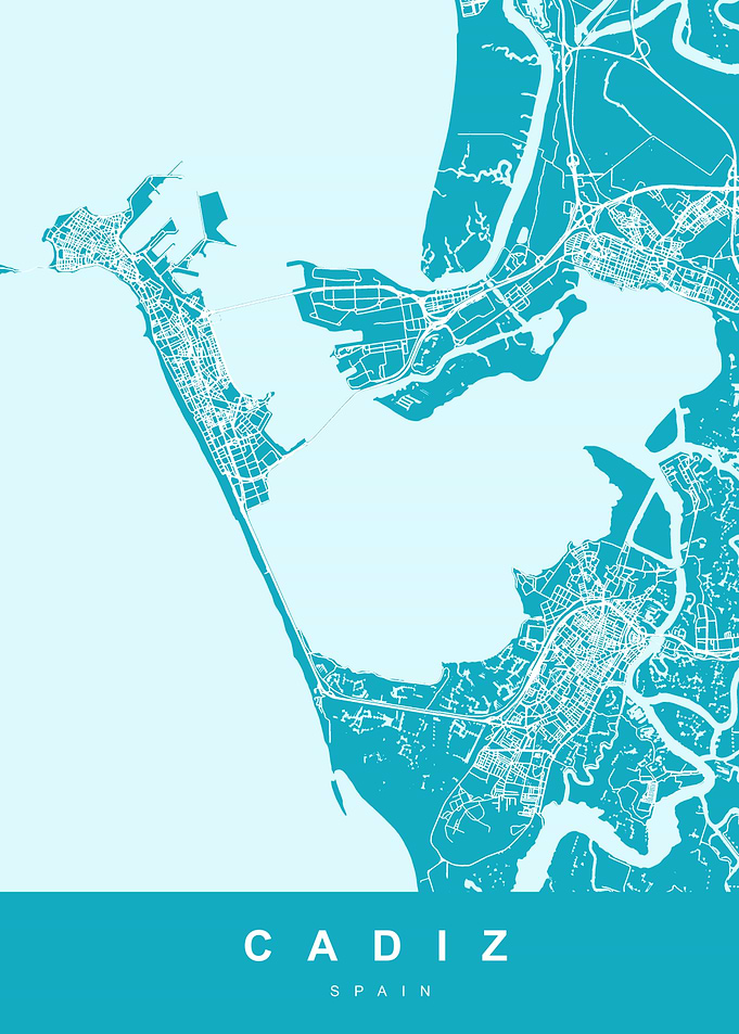 CADIZ Map SPAIN