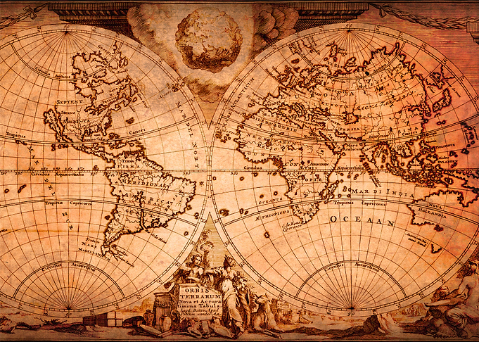 Vintage Map of the World