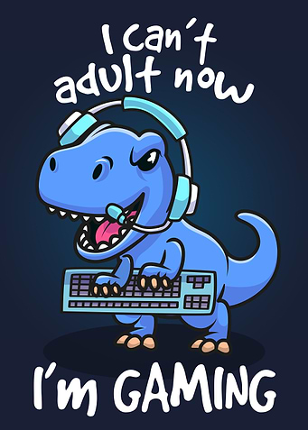 Gamer Dinosaur cant adult