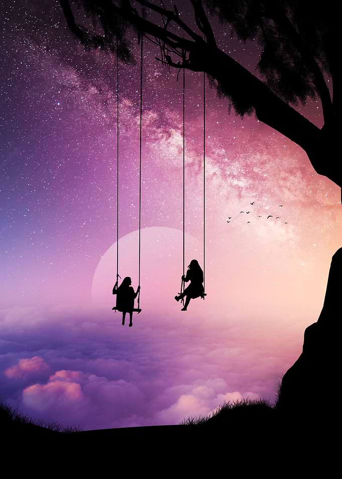 Swinging girl