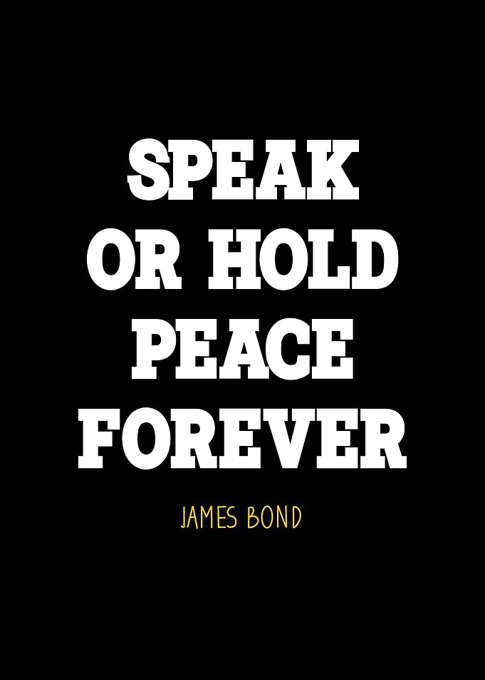 James Bond quote