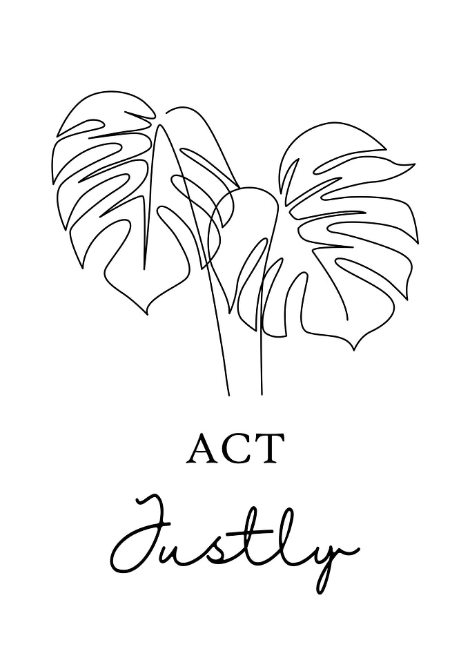 Act Justly Office Poster