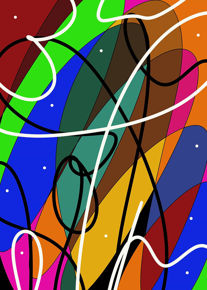Abstract Line Art Poster