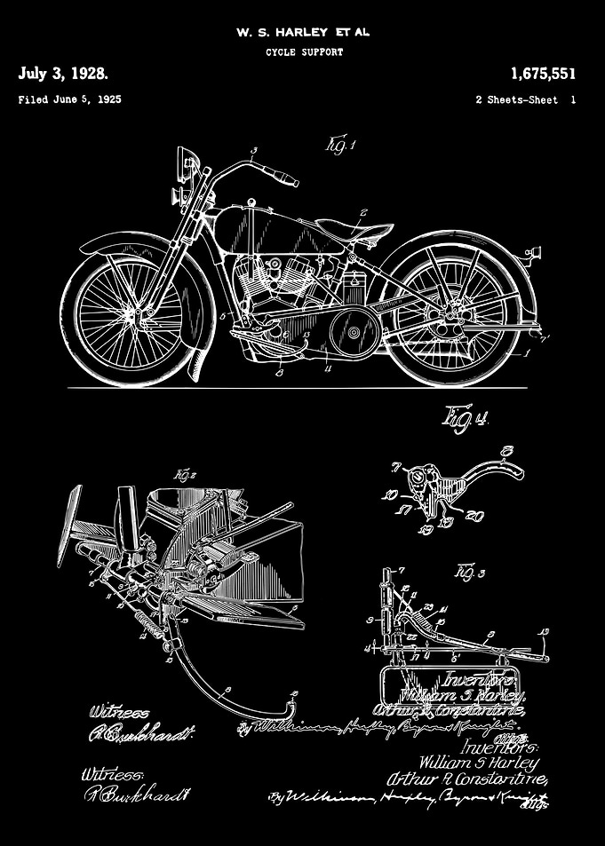 Motorcycle patent 1928