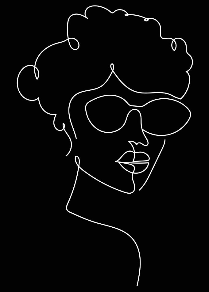 One Line Art Woman