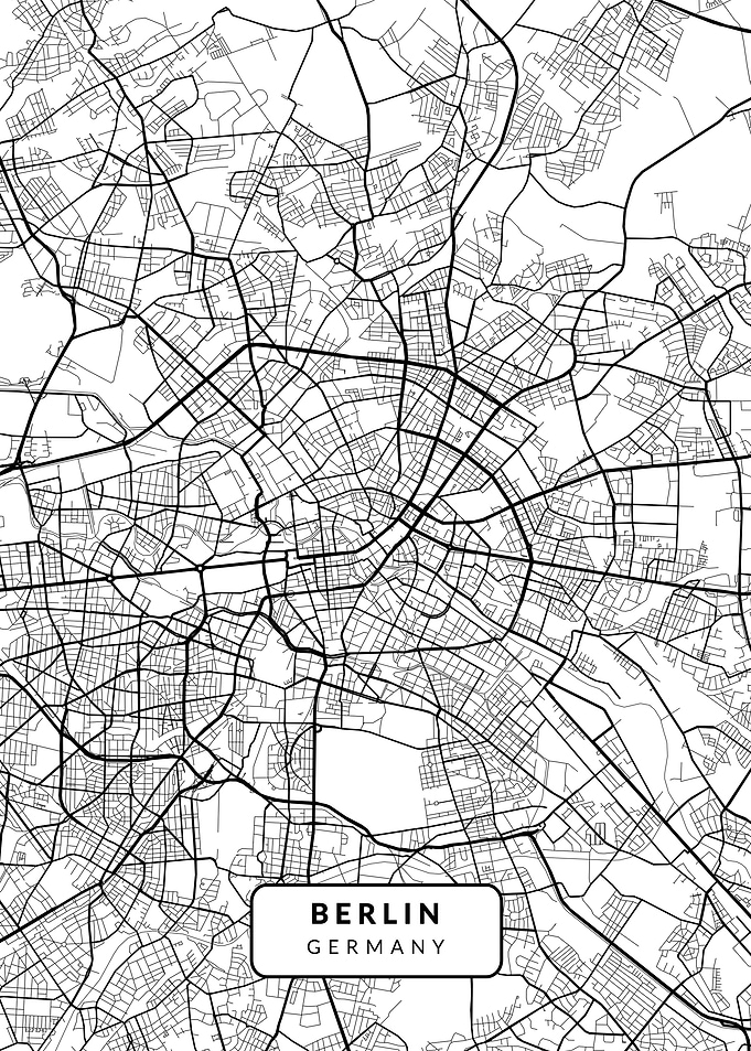 Berlin Map Black And White