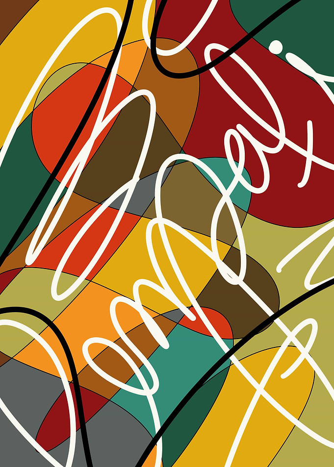 Abstract Line Art Poster