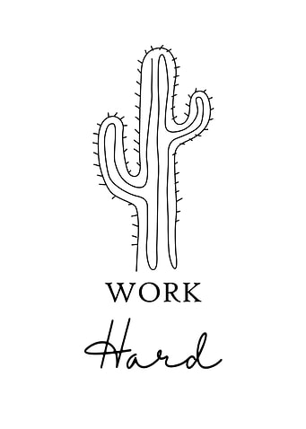Work Hard Office Poster