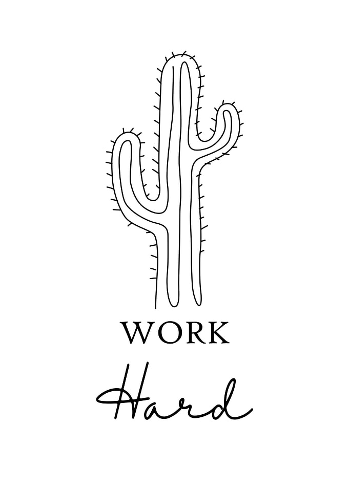 Work Hard Office Poster