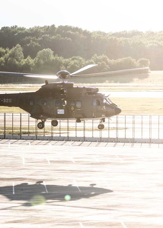 Super Puma in the sunshine