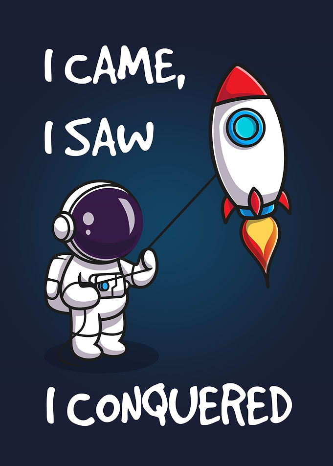 Astronaut Launch Rocket