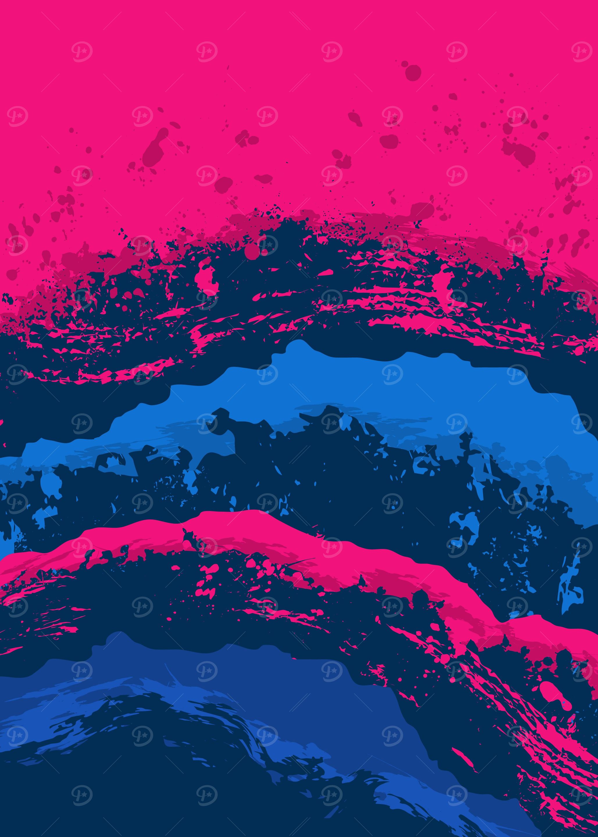 Viva Magenta Pantone Waves