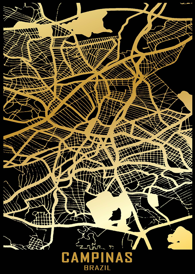 Campinas Brazil City Map
