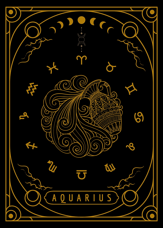 Zodiac Card Aquarius