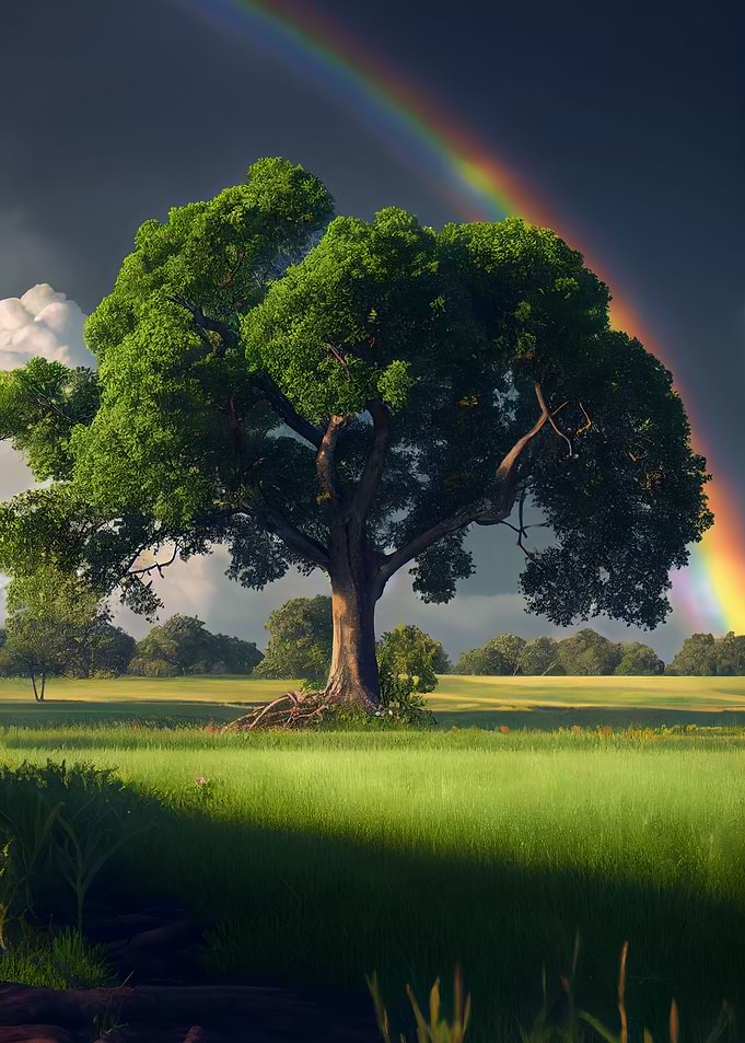 Rainbow Meadow Magic Tree