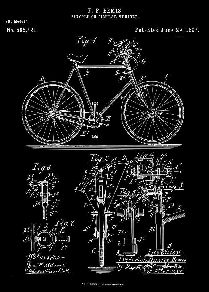 Bicycle patent 1987