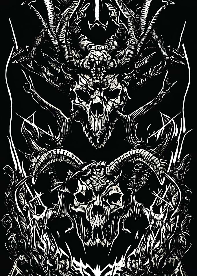 skull gothic satan 666