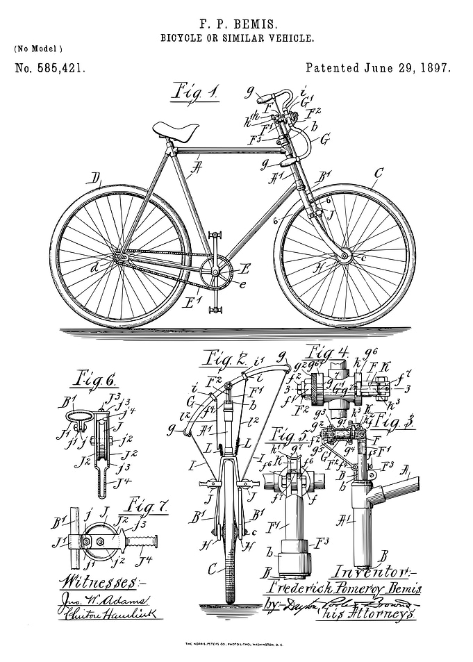 Bicycle patent 1987