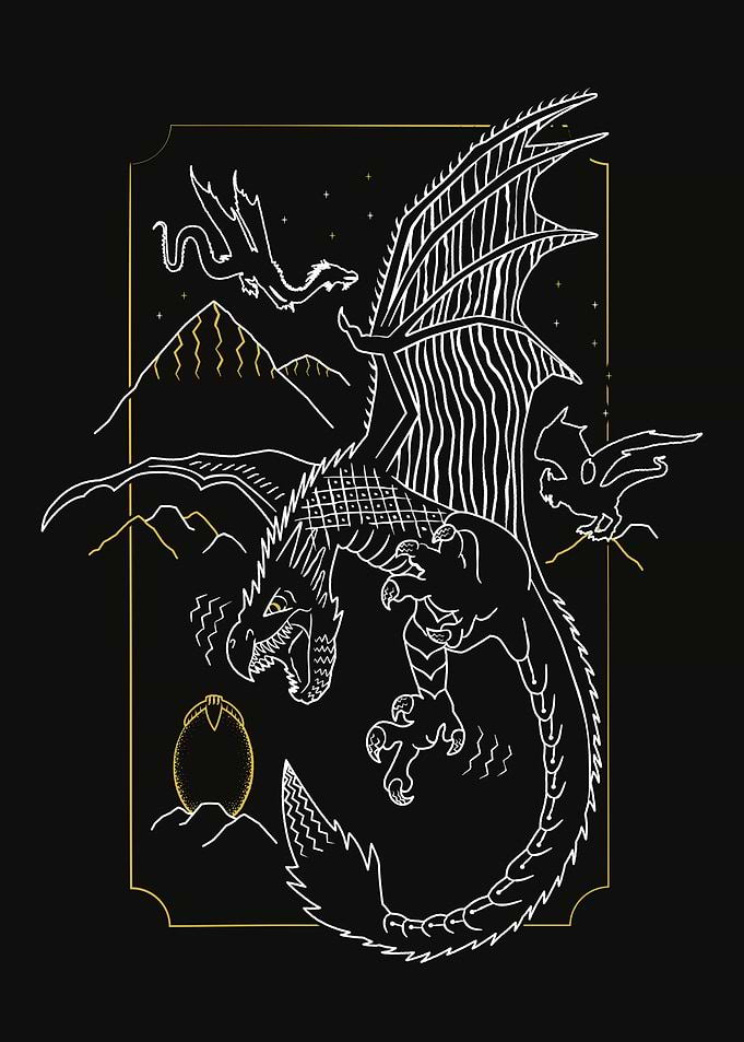 Dragon and dragon egg