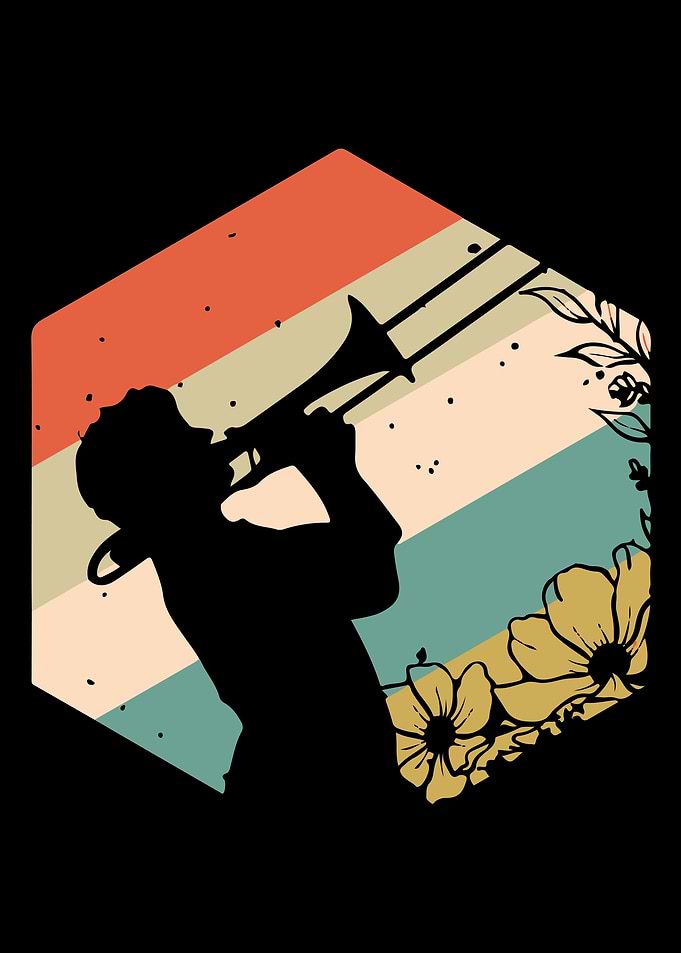 Trombone With Flowers