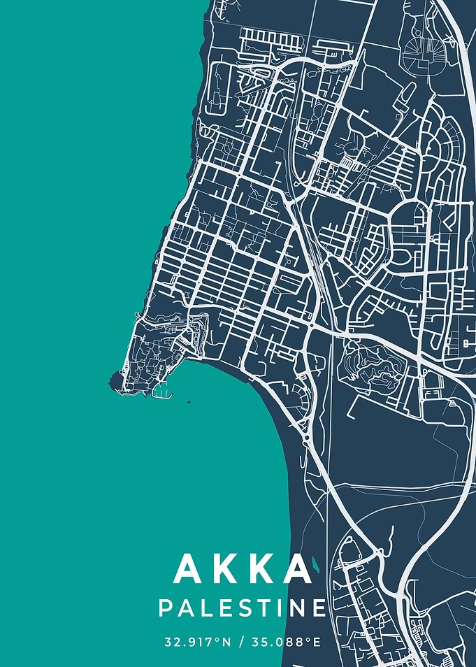 Akka Palestine Map Art