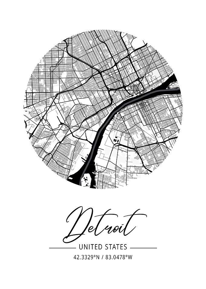 Detroit City Map
