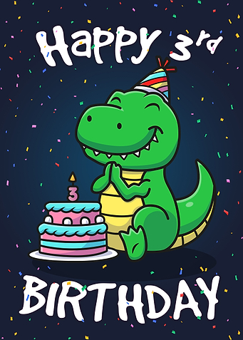 Happy 3rd Birthday Dino