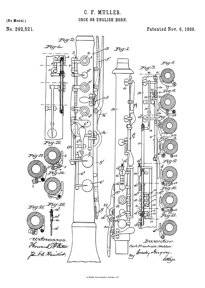 Oboe patent 1888