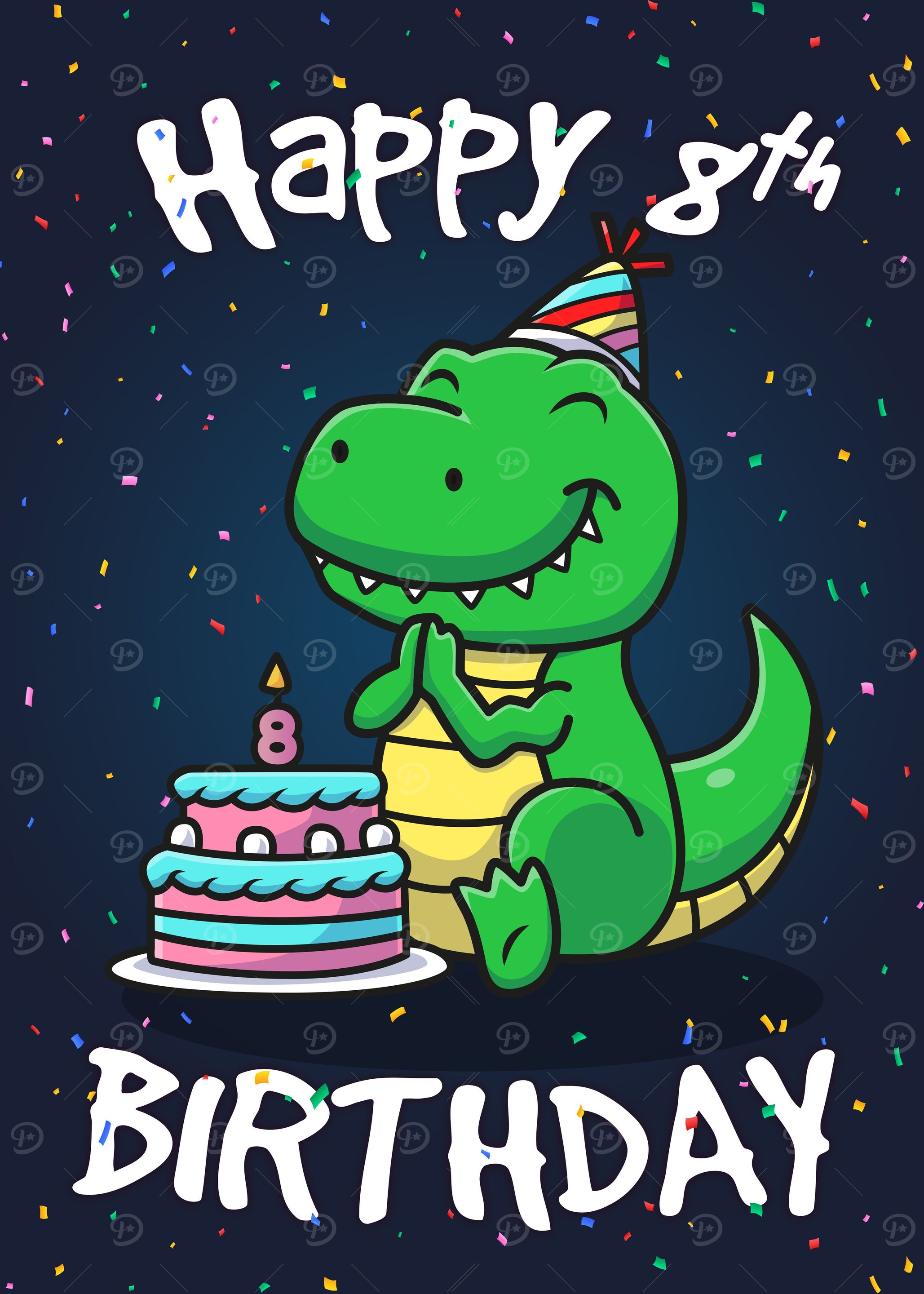 Funny Happy 8th Birthday