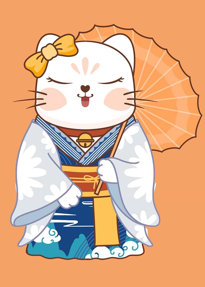 Japanese Kimono Cat