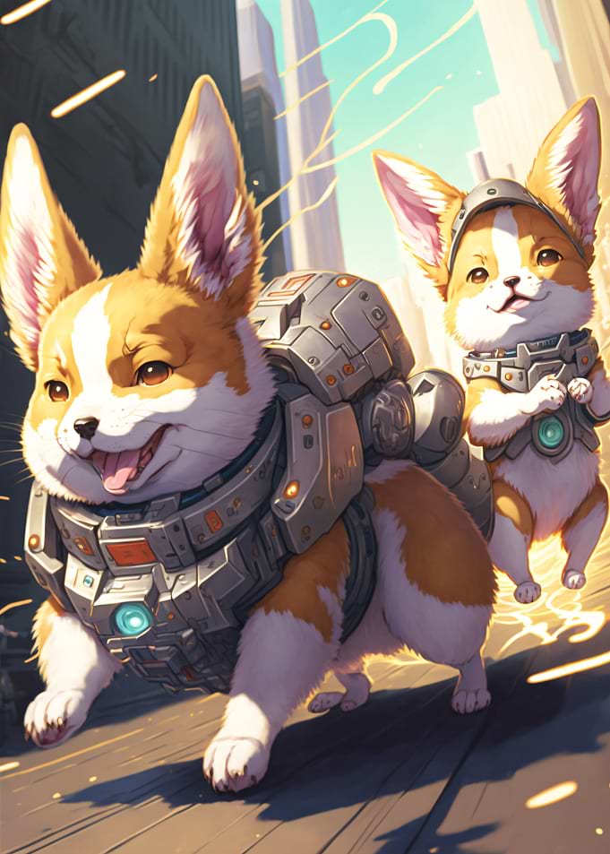 Armored Corgis on Patrol