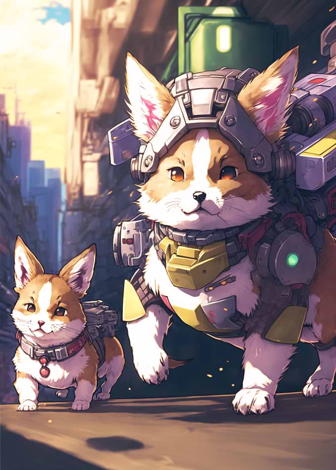 Armored Corgis on Patrol