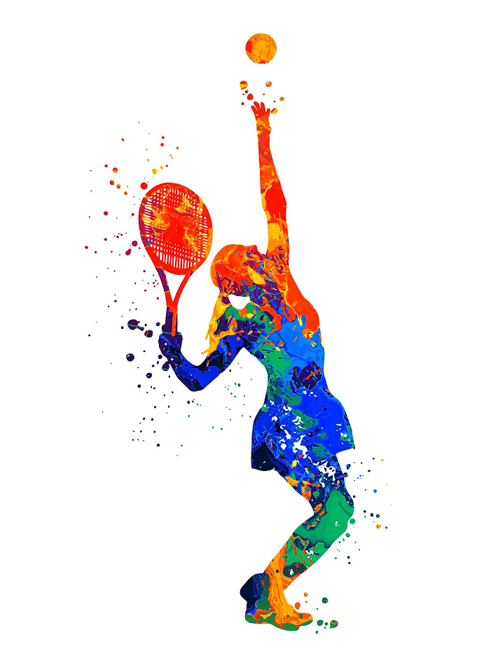 Tennis Player Girl Art