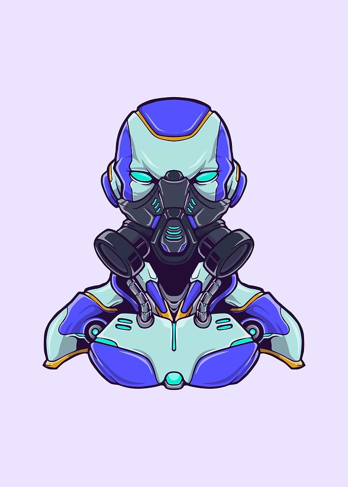 Cyberpunk robo halfbody