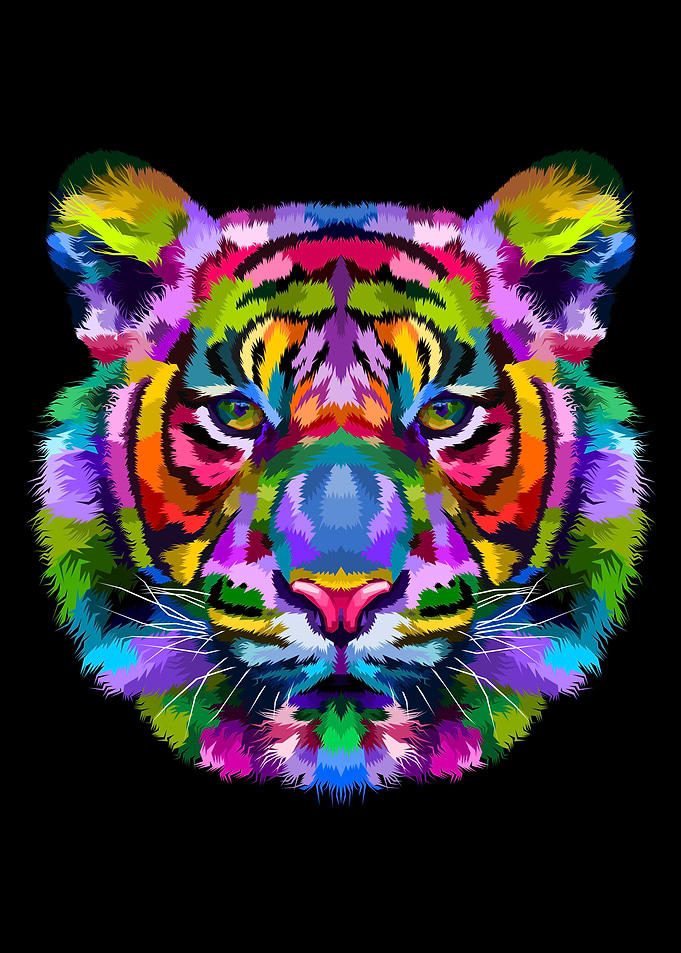 Colorful tiger
