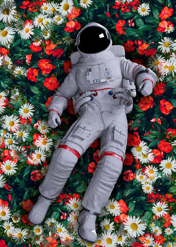 Astronaut Flower Bed