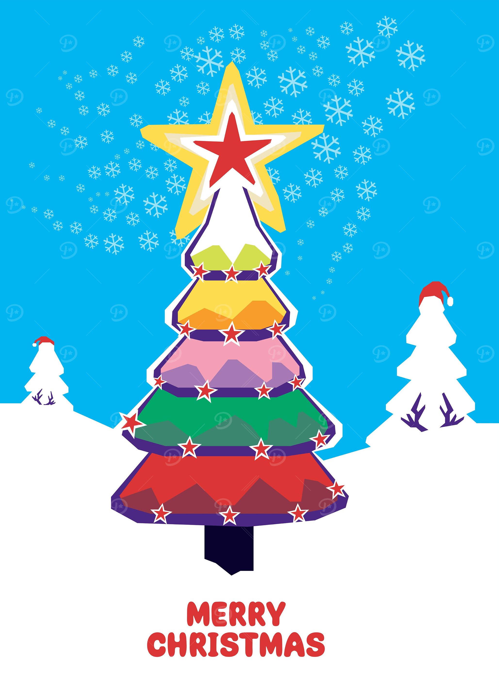 Christmas Tree Popart