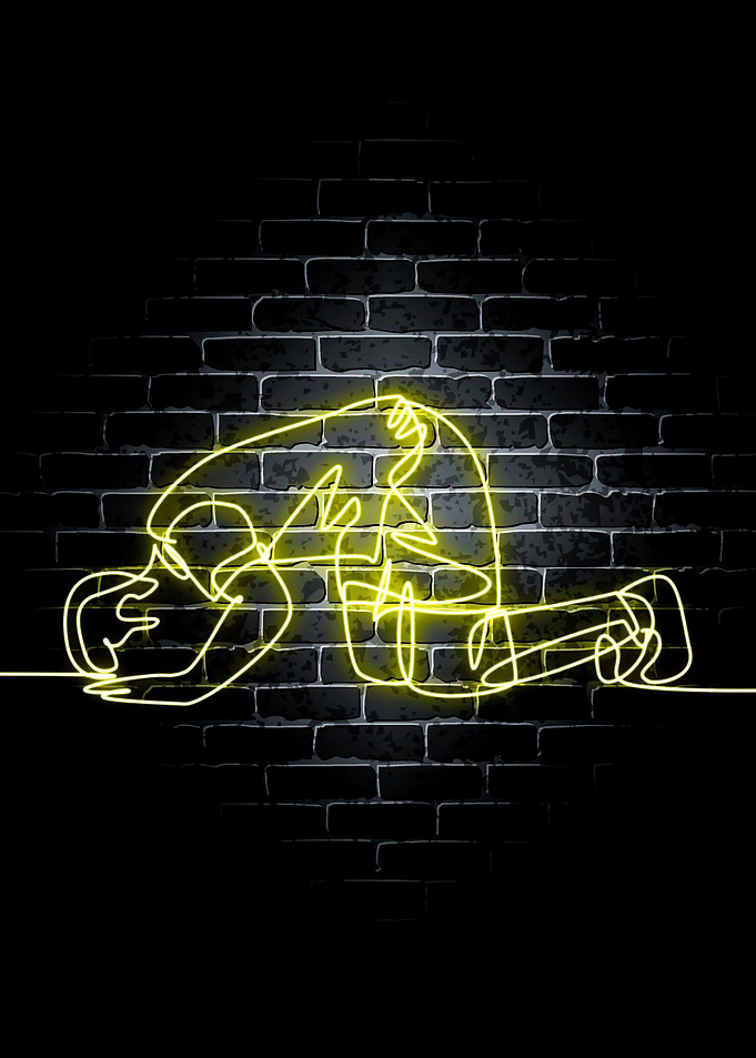 Neon Football Sport