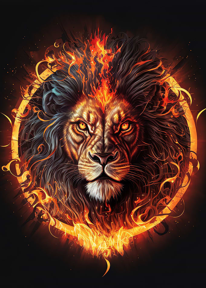 Fire Lion Head
