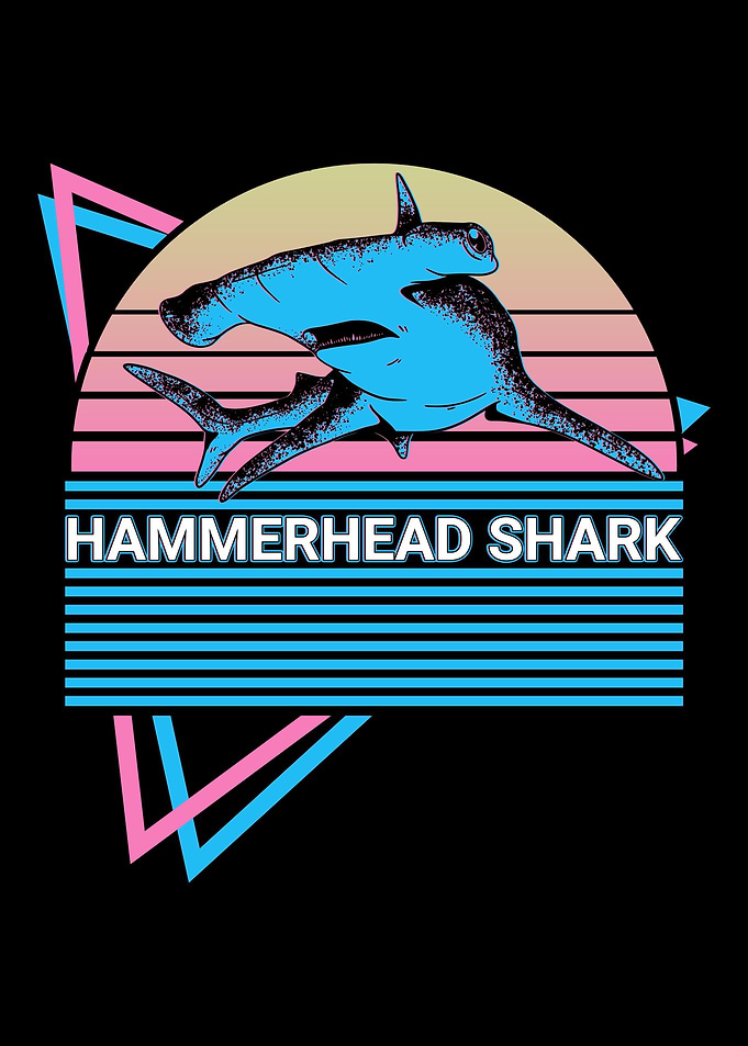 Hammerhead Shark Retro